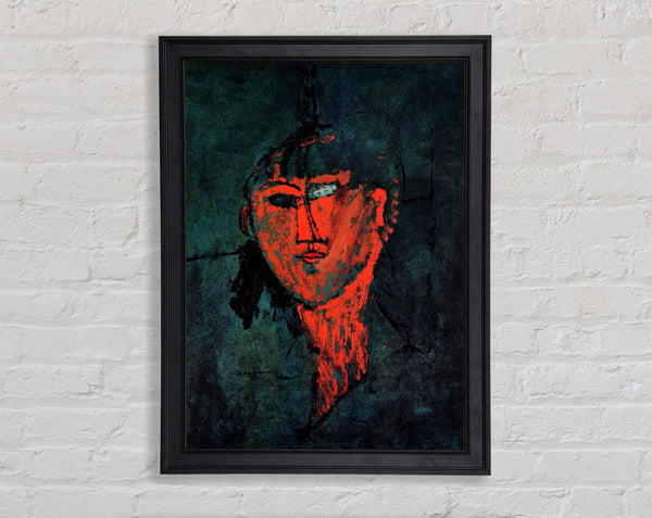 Head By Modigliani Framed Print