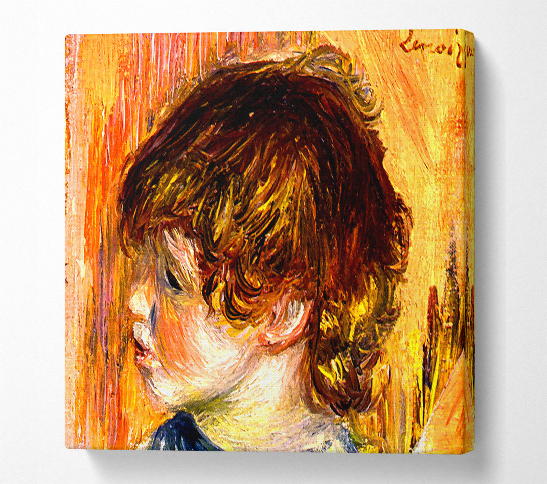  A Canvas Print of Renoir Head Of A Young Girl Canvas Print