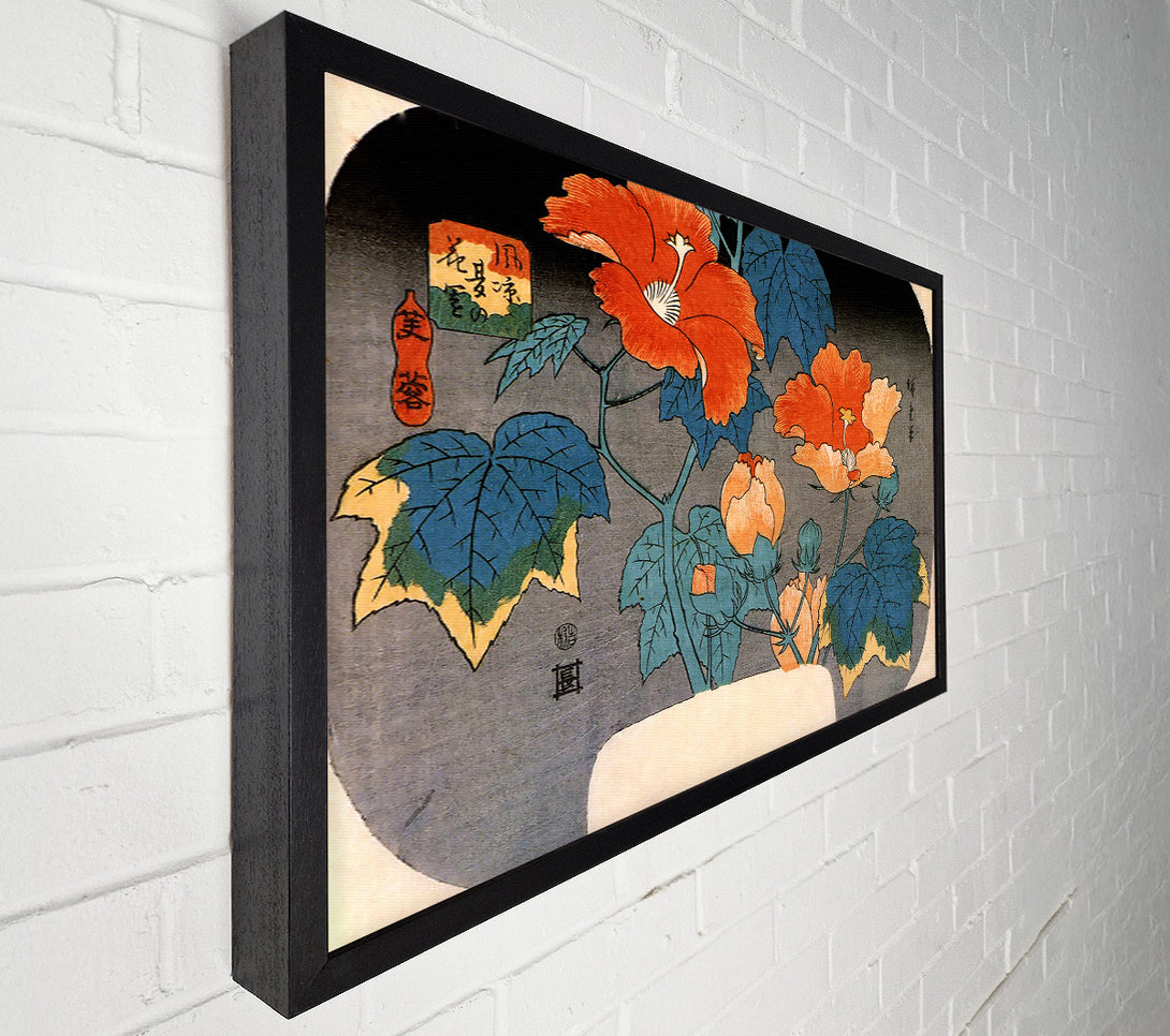  A Canvas Print of Hiroshige Hibiscus Canvas Print