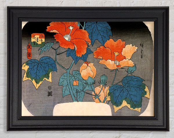 Hiroshige Hibiscus Framed Print