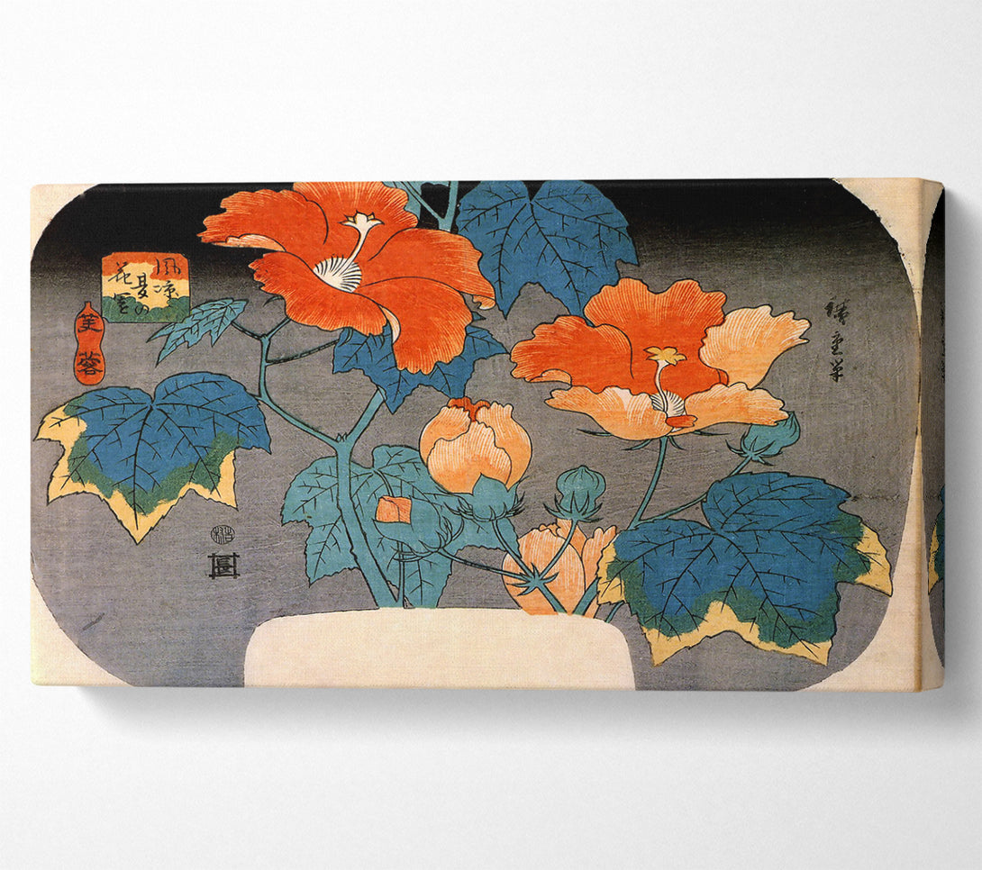  A Canvas Print of Hiroshige Hibiscus Canvas Print