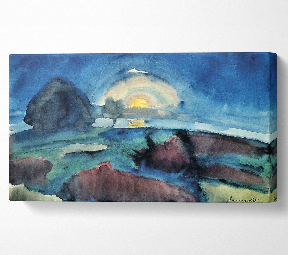  A Canvas Print of Walter Gramatte Hiddensoe Moon Stairway Canvas Wall Art