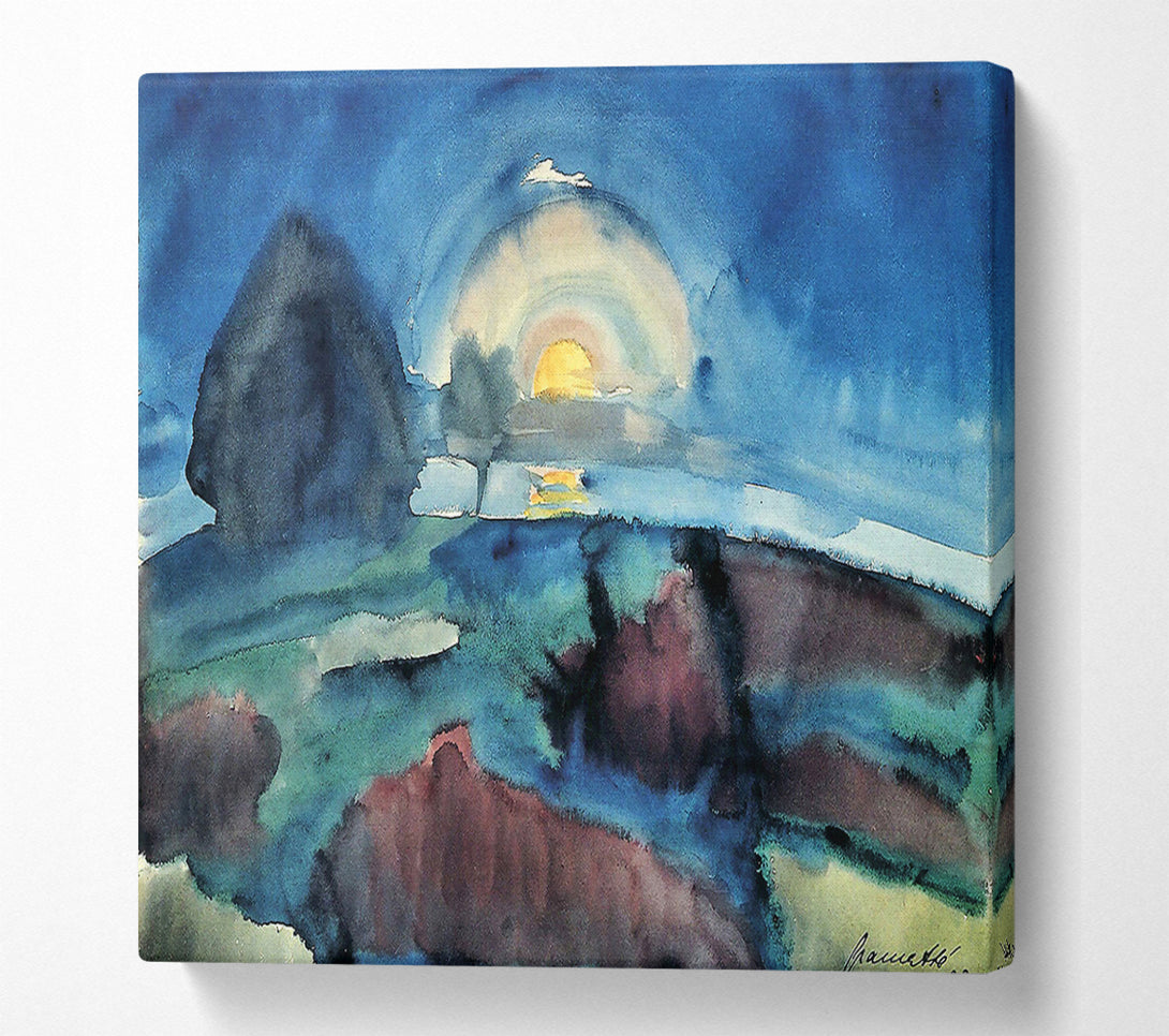  A Canvas Print of Walter Gramatte Hiddensoe Moon Stairway Canvas Wall Art