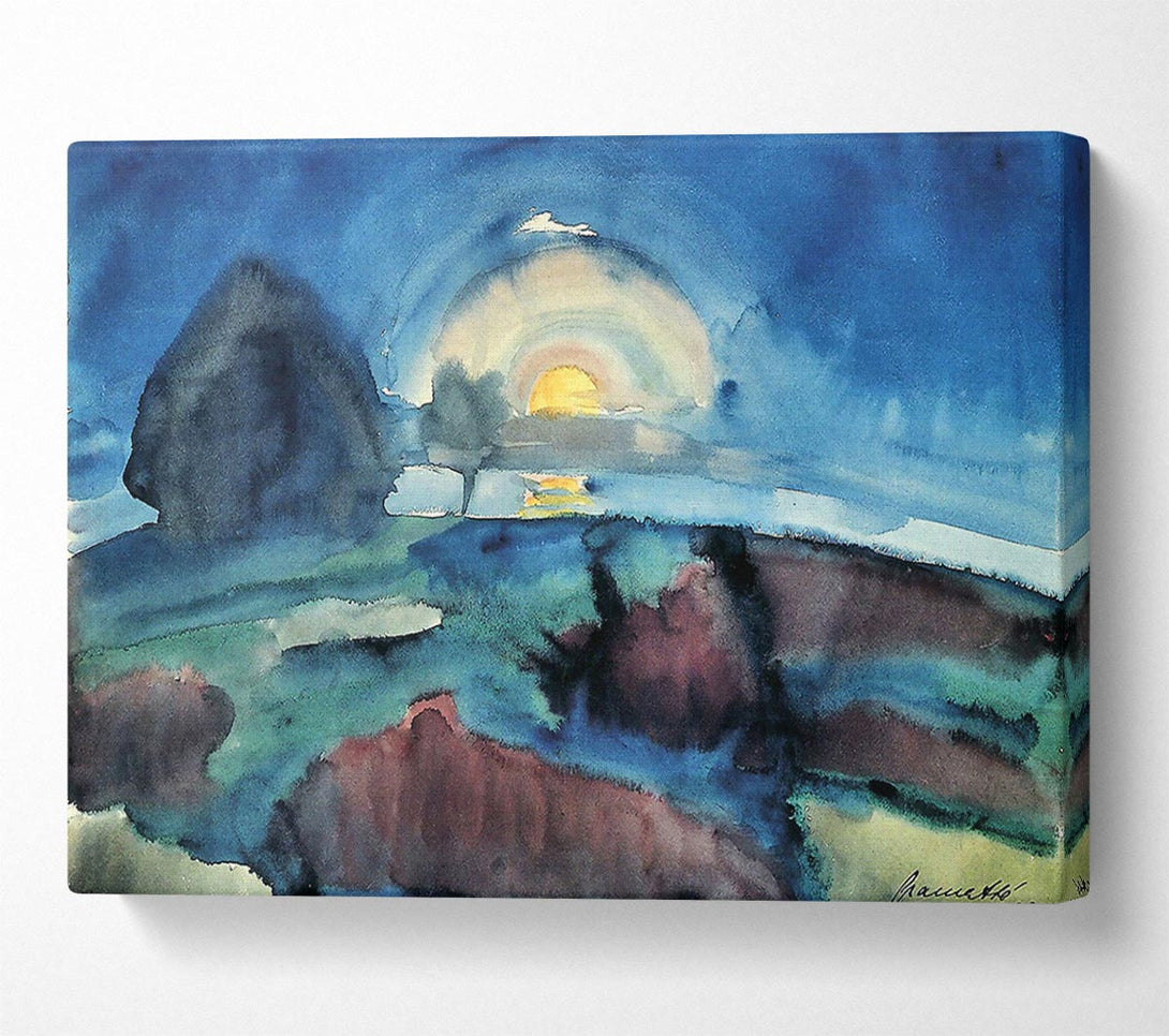  A Canvas Print of Walter Gramatte Hiddensoe Moon Stairway Canvas Wall Art
