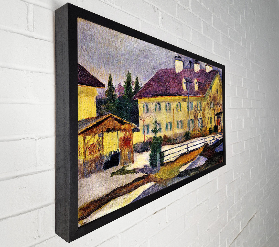  A Canvas Print of August Macke Hospital In Tegern Sea Canvas Art