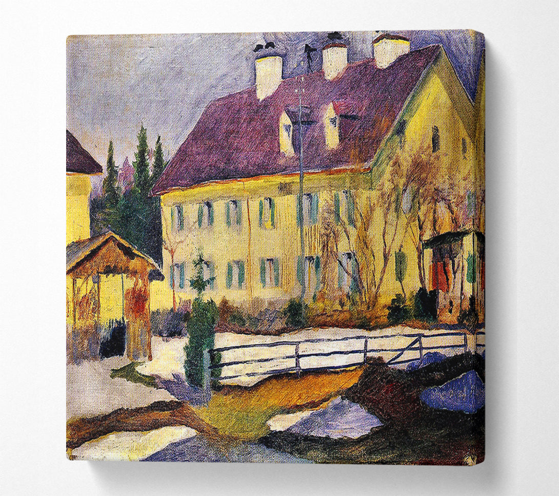  A Canvas Print of August Macke Hospital In Tegern Sea Canvas Art