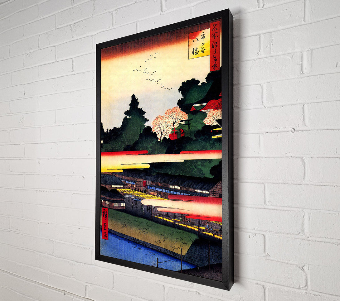  A Canvas Print of Hiroshige Ichigaya Hachiman Shrine Canvas Print