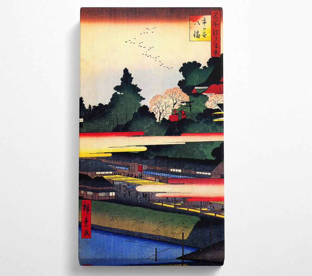  A Canvas Print of Hiroshige Ichigaya Hachiman Shrine Canvas Print