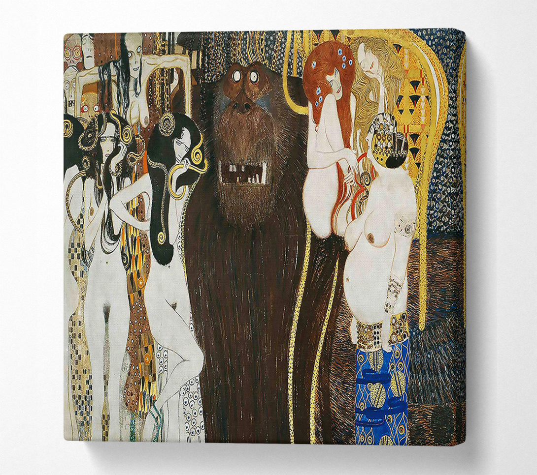  A Canvas Print of klimt Beethoven Frieze Canvas Wall Art