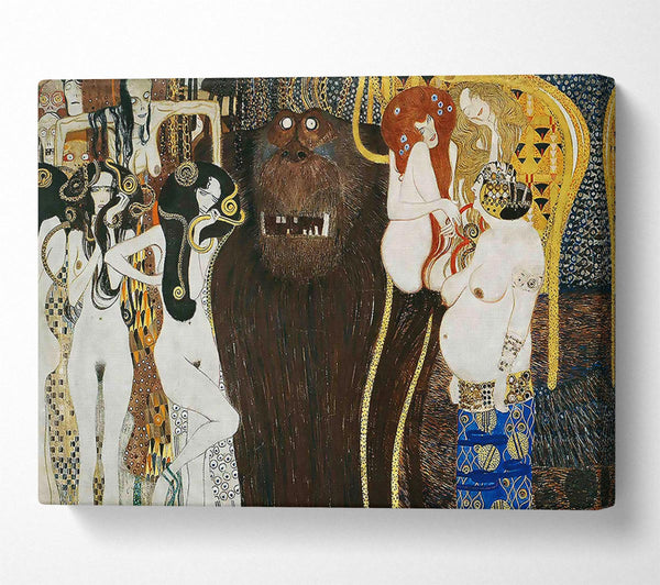  A Canvas Print of klimt Beethoven Frieze Canvas Wall Art