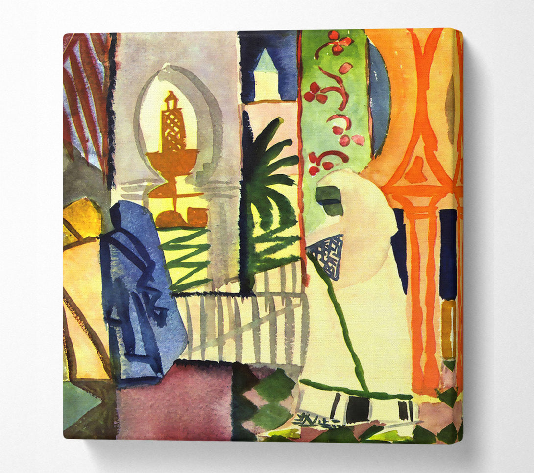  A Canvas Print of August Macke In The Temple Hall 1 Canvas Wall Art