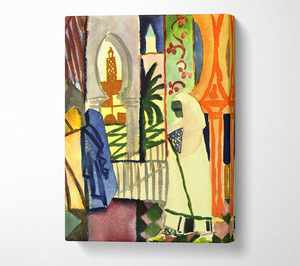  A Canvas Print of August Macke In The Temple Hall 1 Canvas Wall Art