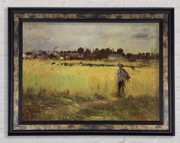 Morisot In Wheat Field Framed Print