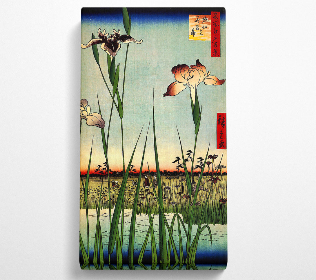  A Canvas Print of Hiroshige Iris Garden Canvas Wall Art