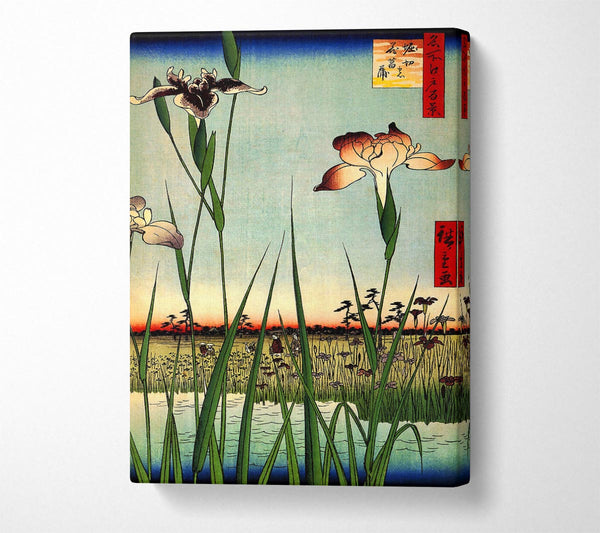  A Canvas Print of Hiroshige Iris Garden Canvas Wall Art