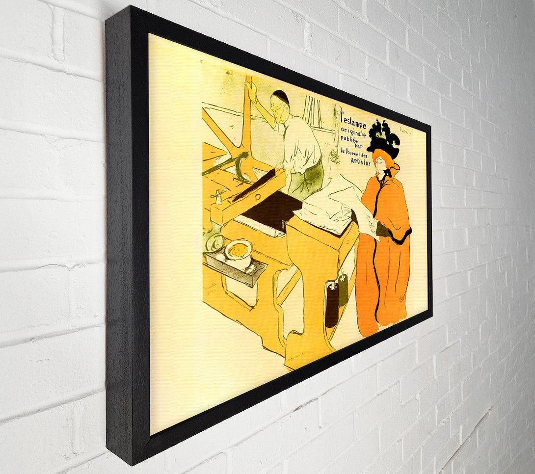  A Canvas Print of Toulouse Lautrec Jane Avril Checking A Print Sample Canvas Print