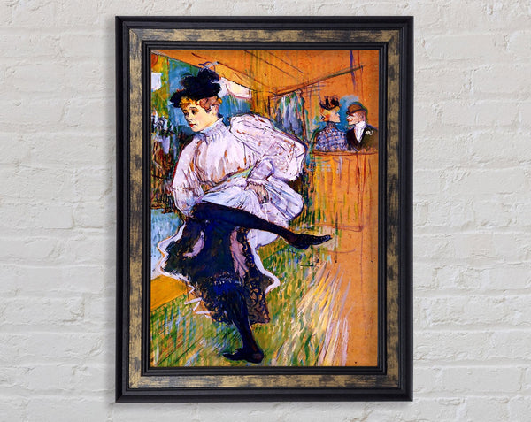 Toulouse Lautrec Jane Avril Dances Framed Print