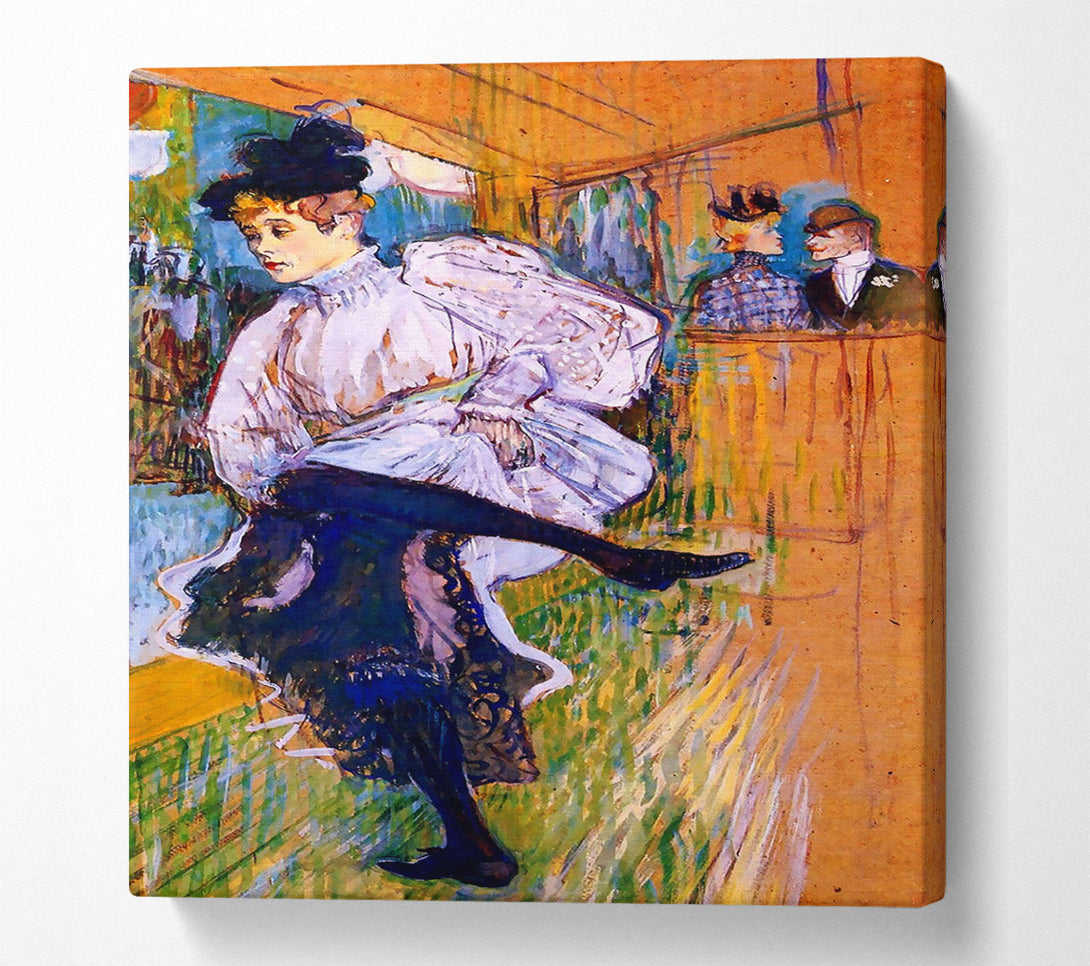  A Canvas Print of Toulouse Lautrec Jane Avril Dances Canvas Print