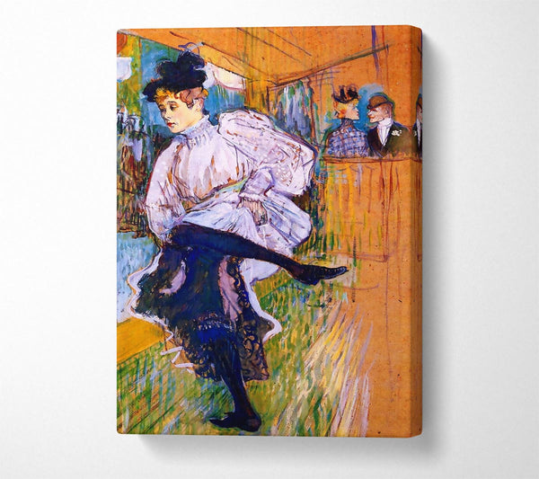  A Canvas Print of Toulouse Lautrec Jane Avril Dances Canvas Print