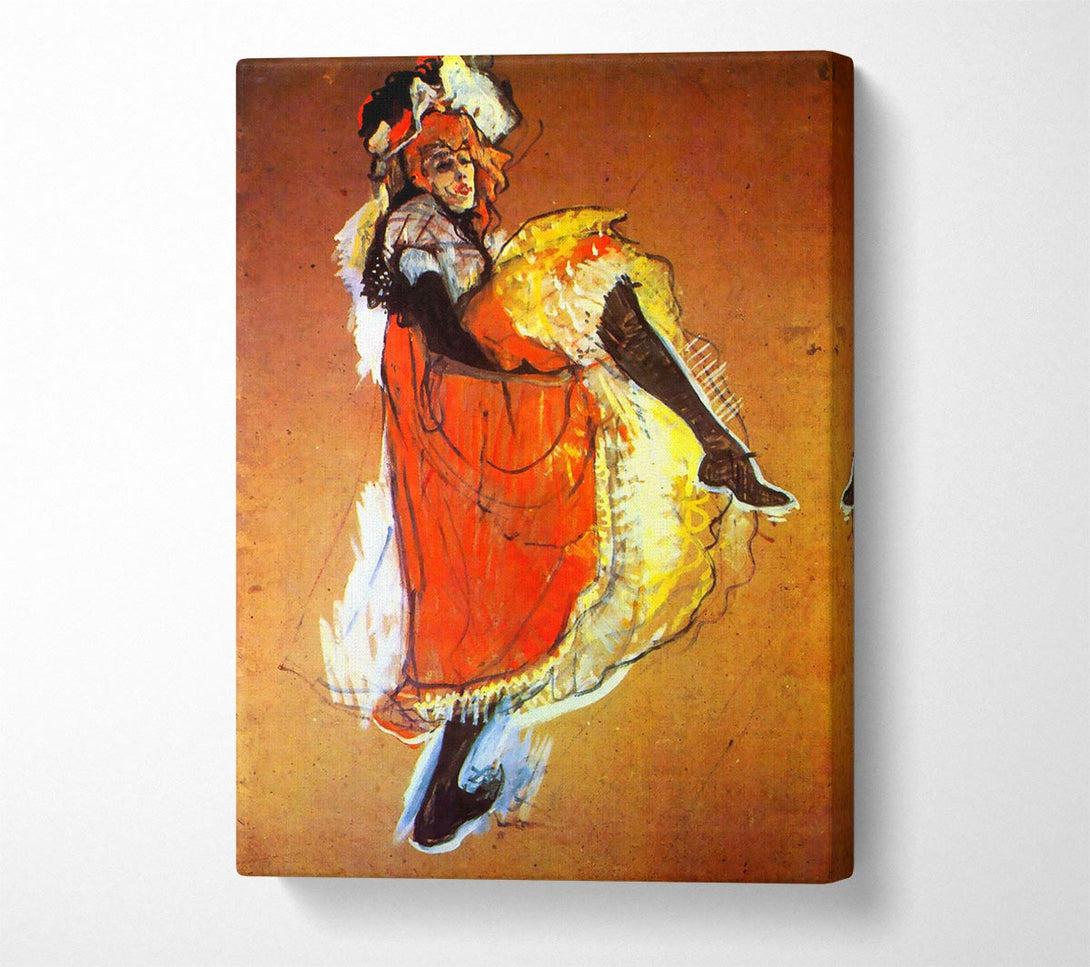  A Canvas Print of Toulouse Lautrec Jane Avril Dancing Canvas Wall Art