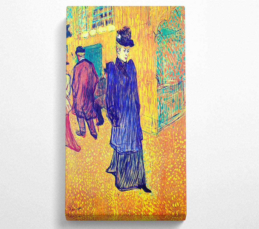  A Canvas Print of Toulouse Lautrec Jane Avril Leaves The Moulin Rouge Canvas Wall Art