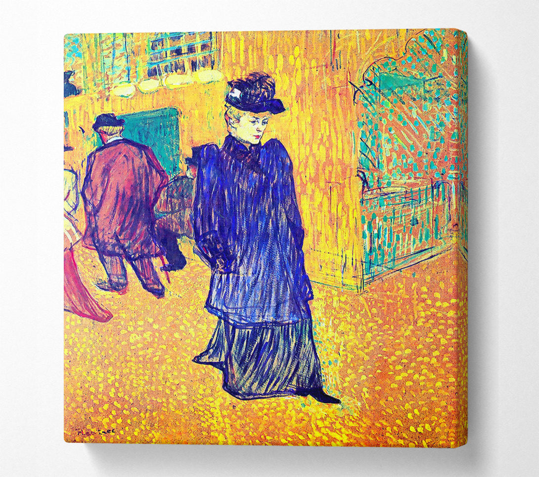  A Canvas Print of Toulouse Lautrec Jane Avril Leaves The Moulin Rouge Canvas Wall Art