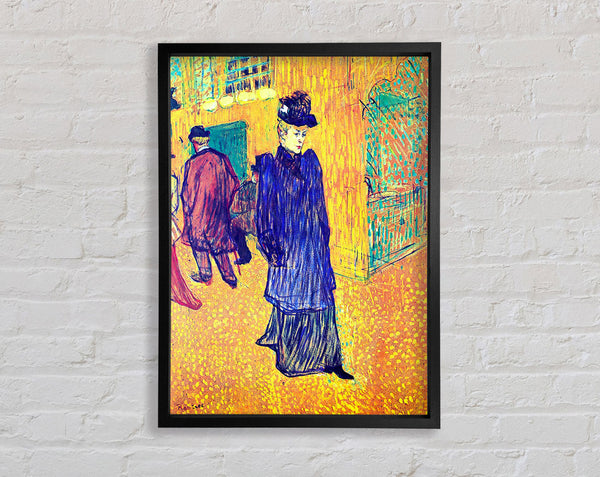Toulouse Lautrec Jane Avril Leaves The Moulin Rouge Framed Print
