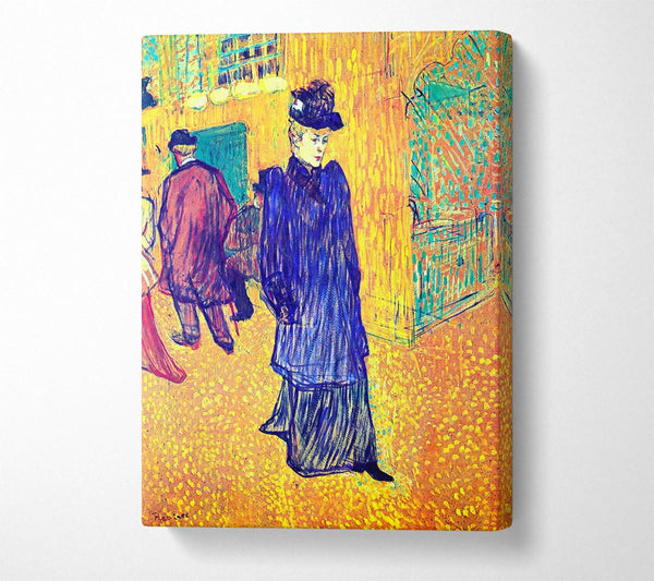  A Canvas Print of Toulouse Lautrec Jane Avril Leaves The Moulin Rouge Canvas Wall Art