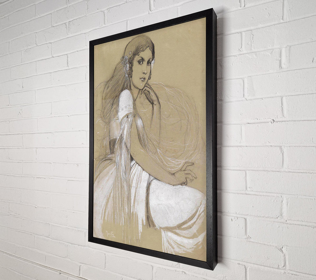  A Canvas Print of Alphonse Mucha Jaroslava Mucha Canvas Print