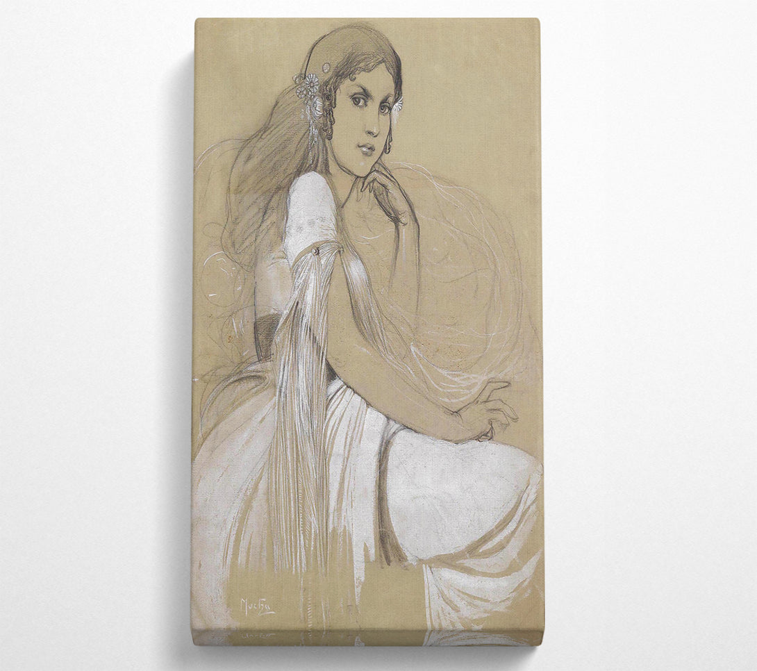  A Canvas Print of Alphonse Mucha Jaroslava Mucha Canvas Print