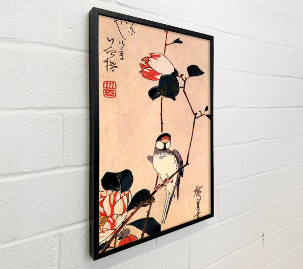 Hiroshige Java Sparrow On A Magnolia Branch