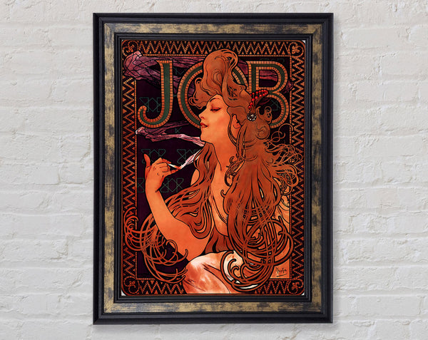 Alphonse Mucha Job Framed Print