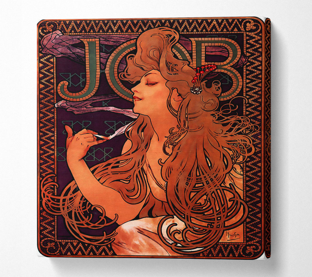  A Canvas Print of Alphonse Mucha Job Canvas Wall Art
