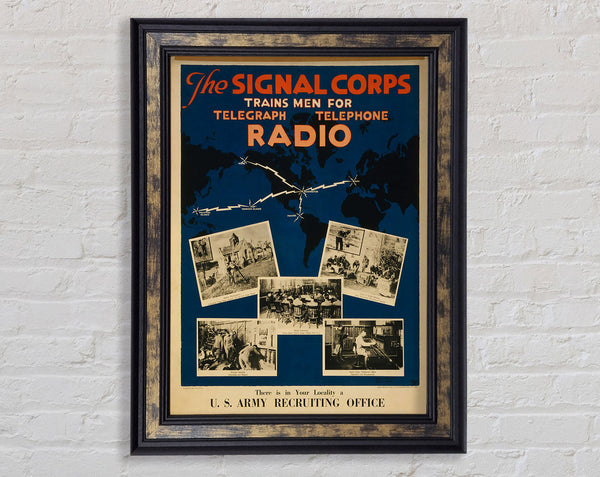 Join The Signal Corps Framed Print