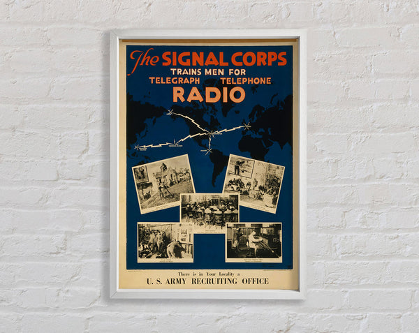 Join The Signal Corps Framed Print