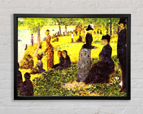 Seurat La Grande Jatte By Excursionists Framed Print