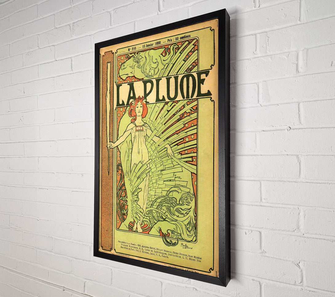  A Canvas Print of Alphonse Mucha La Plume Canvas Print