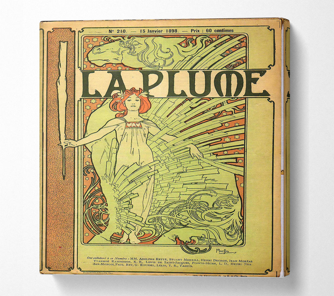  A Canvas Print of Alphonse Mucha La Plume Canvas Print