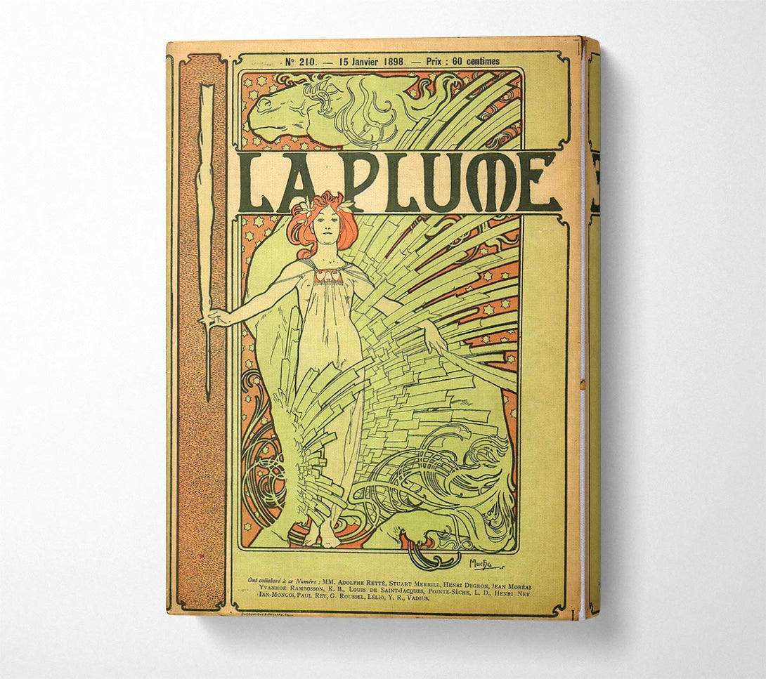  A Canvas Print of Alphonse Mucha La Plume Canvas Print