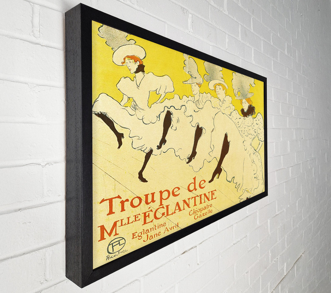  A Canvas Print of Toulouse Lautrec La Troup De Mlle Elegant Poster 1895 Canvas Art