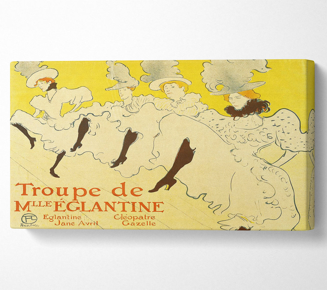  A Canvas Print of Toulouse Lautrec La Troup De Mlle Elegant Poster 1895 Canvas Art