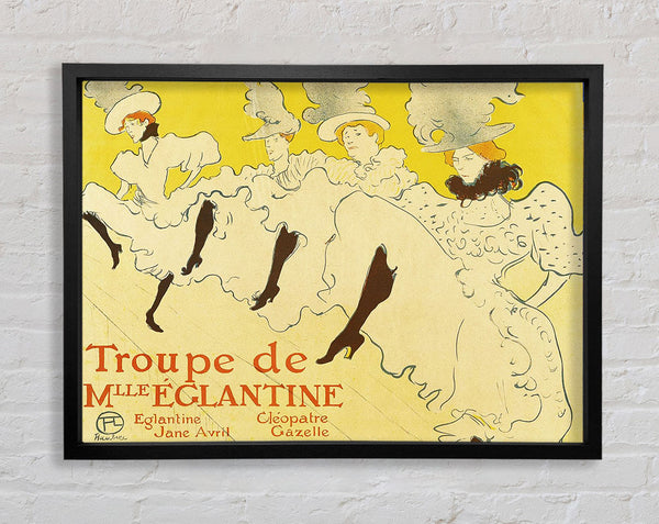 Toulouse Lautrec La Troup De Mlle Elegant Poster 1895 Framed Print