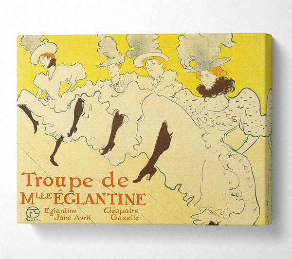  A Canvas Print of Toulouse Lautrec La Troup De Mlle Elegant Poster 1895 Canvas Art