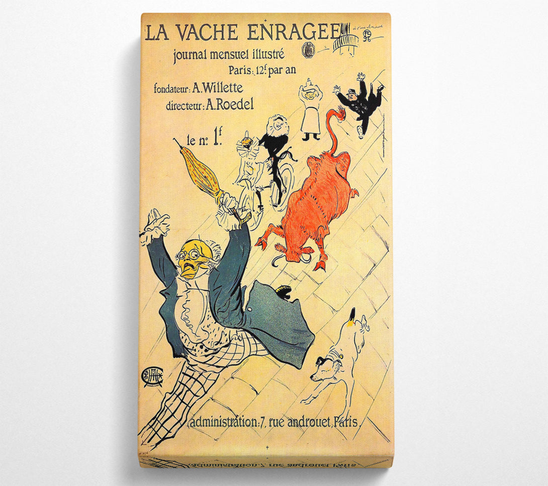  A Canvas Print of Toulouse Lautrec La Vache Enragee Canvas Wall Art