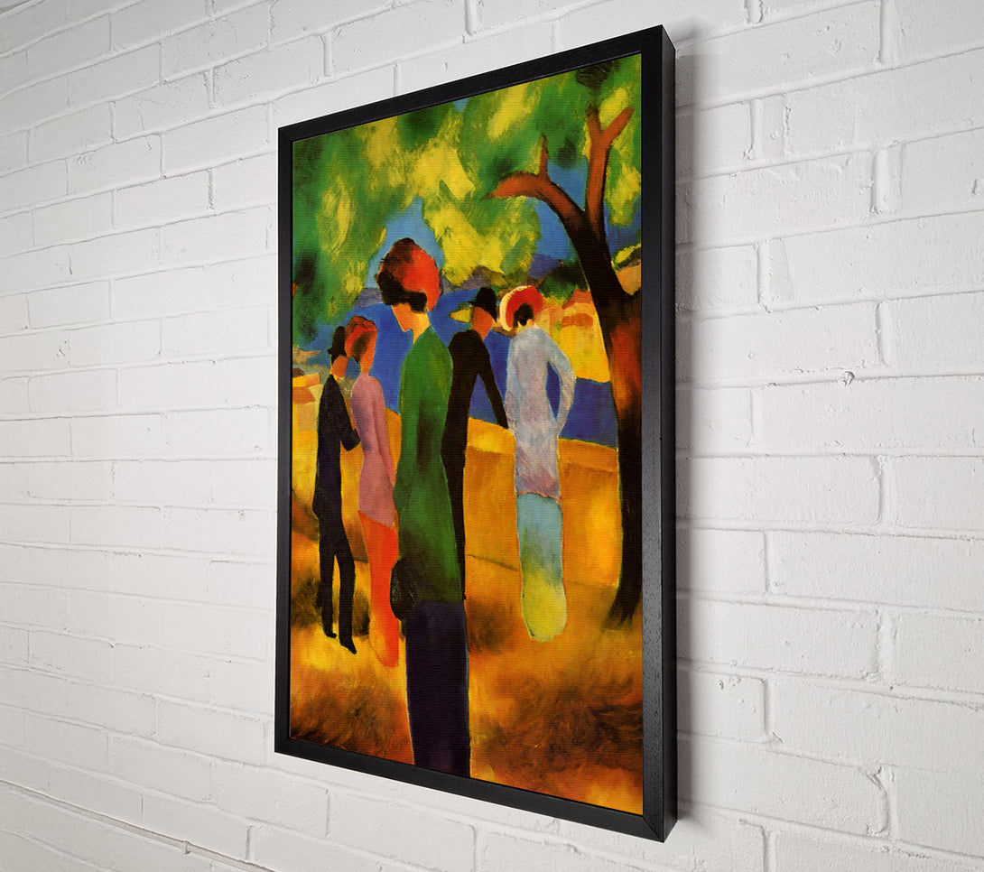  A Canvas Print of August Macke Lady In A Green Jacket Canvas Wall Art