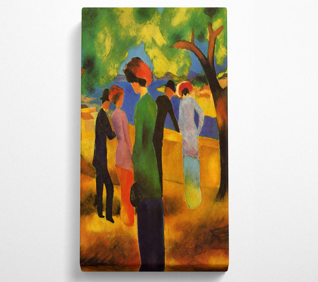  A Canvas Print of August Macke Lady In A Green Jacket Canvas Wall Art