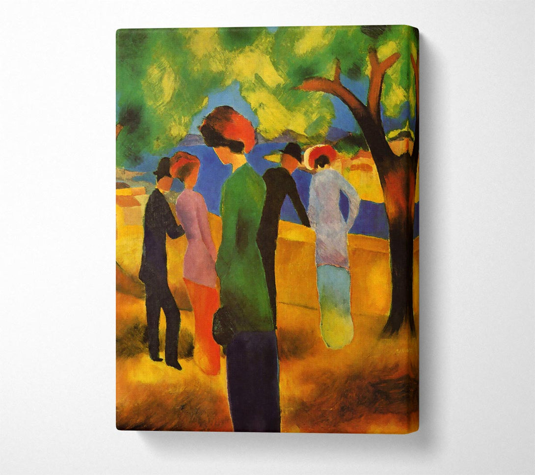  A Canvas Print of August Macke Lady In A Green Jacket Canvas Wall Art