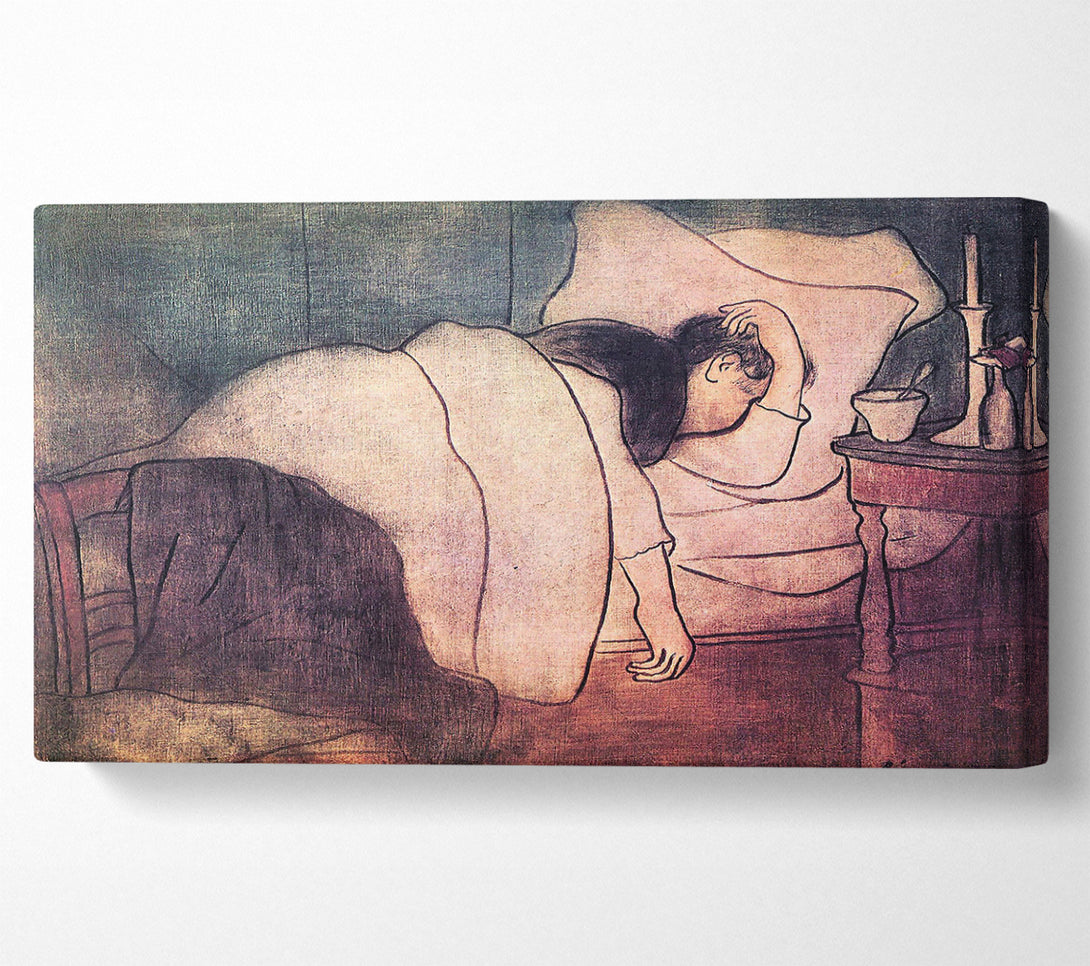  A Canvas Print of Joseph Rippl-Ronai Lady In Bed Canvas Print