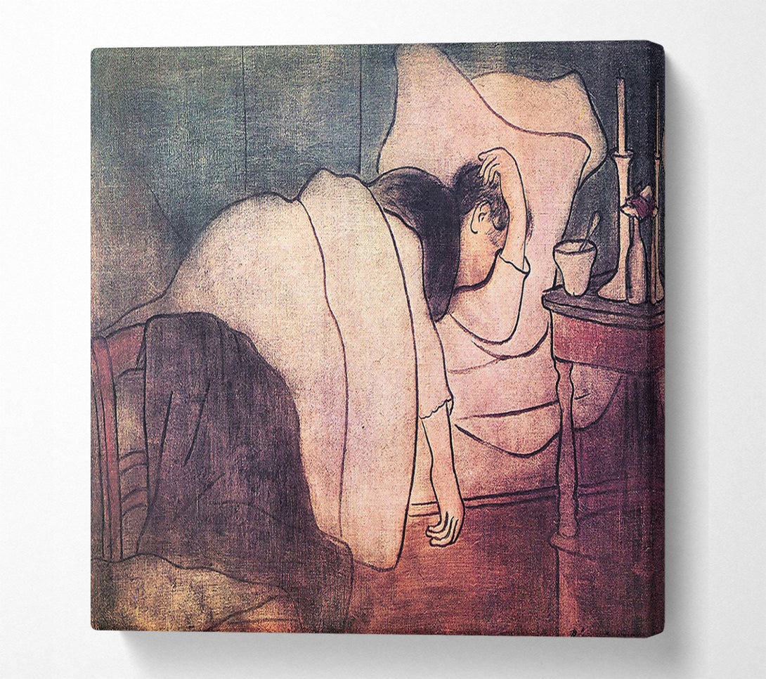  A Canvas Print of Joseph Rippl-Ronai Lady In Bed Canvas Print