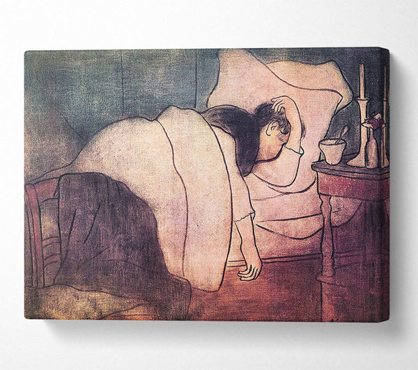  A Canvas Print of Joseph Rippl-Ronai Lady In Bed Canvas Print